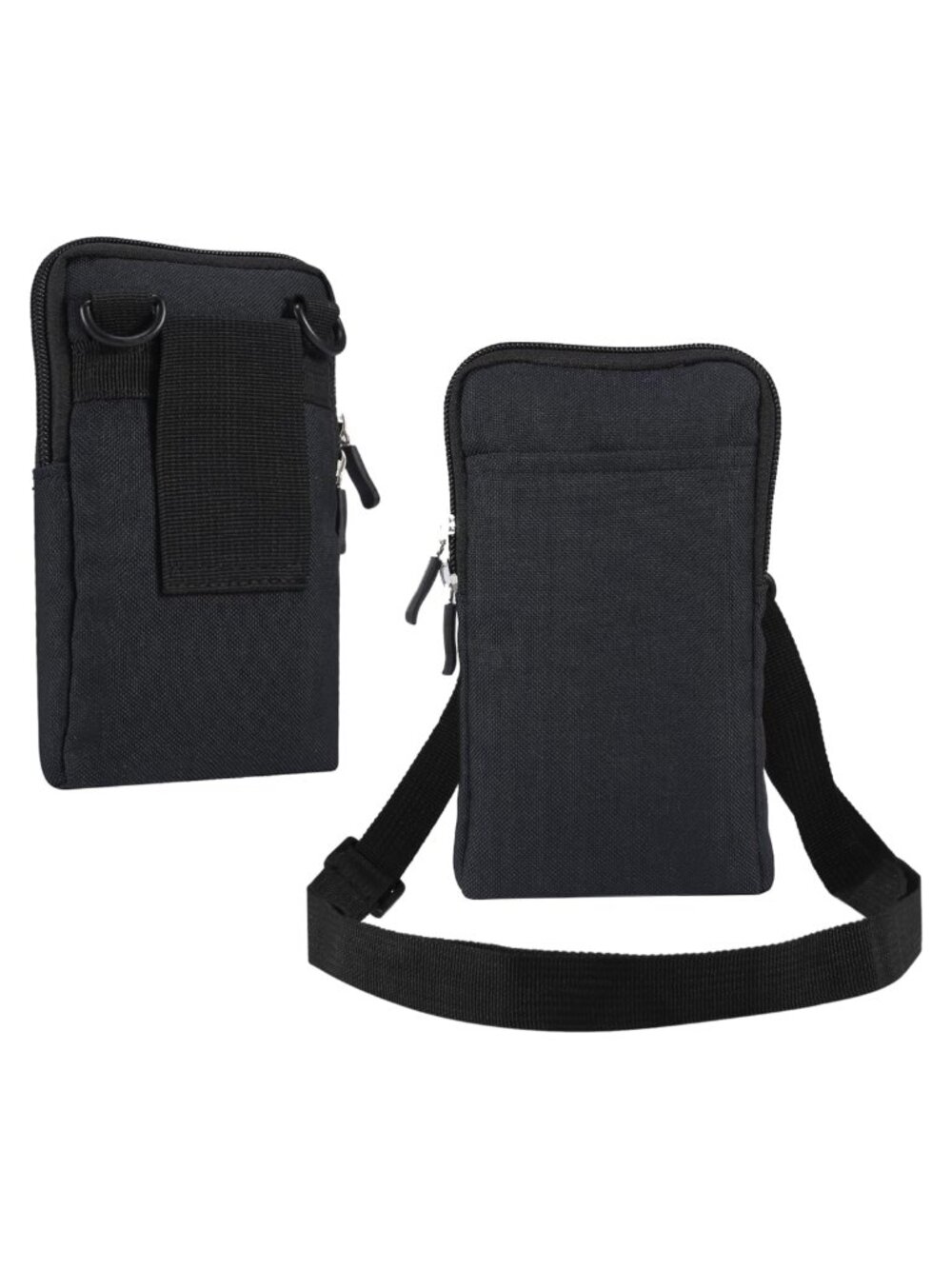 Men's Nylon Crossbody Phone Wallet Holster with Belt Clip